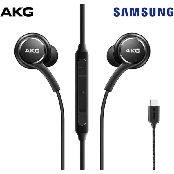 Samsung AKG øretelefoner til Samsung Galaxy S23 Ultra, Galaxy S23, Galaxy S22, Galaxy S21, Note 10, iPhone 15 Pro Max - Original USB Type C in-ear øre Vit