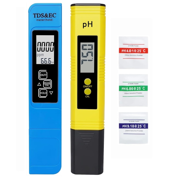 pH- och TDS-mätare Combo, Tuefuzy Digital pH-vattentestare, 3-i-1 TDS temperatur- och EC-mätare, Digital vattenkvalitetstestare C