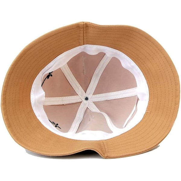 Groda solhatt, groda bucket hat herr fiskehatt dam bucket hats för kvinnor herrhattar sommarmössa Khaki Khaki L