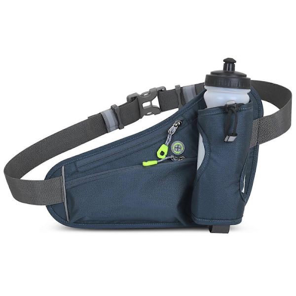Sport Hydration Bälte Väska Löparbälte Midjeväska Bum Bag med Vattenflaskhållare för Män Kvinnor Löpning Cykling Vandring Promenad - Perfekt Green