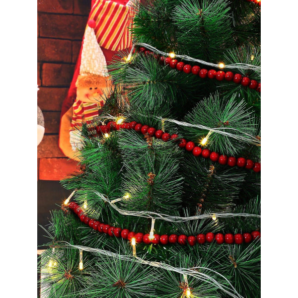 16 fot jul trä pärla krans trä pärla krans för julgran Holiday dekoration Bl?