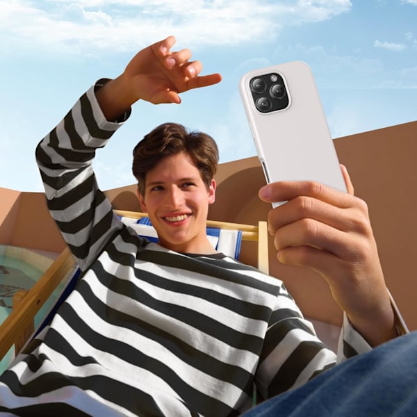 Silikonikotelo Yhteensopiva iPhone 16 Pron kanssa, pehmeä erittäin ohut suojaava iskunkestävä nestemäinen silikonipuhelinkotelo, 6,1\" valkoinen