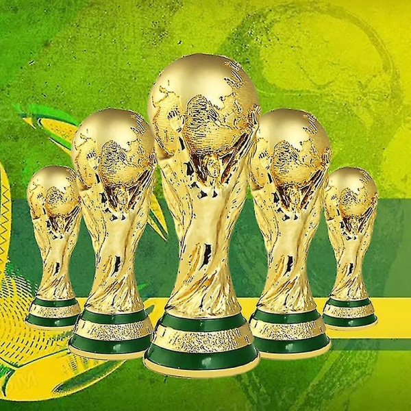 VM fotboll trofé harts kopia trofé modell fotboll fan souvenir present (ihålig stil) 27cm