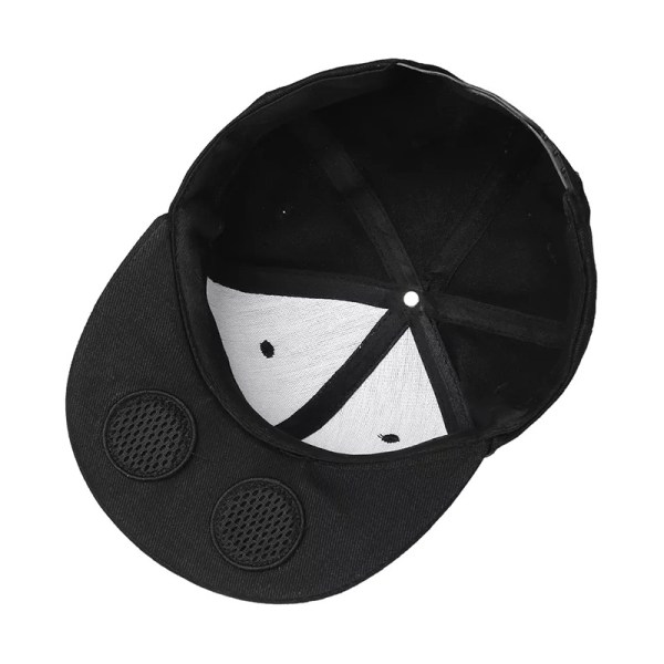 Bluetooth 5.0 binaural stereo trådløs musik call cap udendørs sports baseball cap YX2 Svart