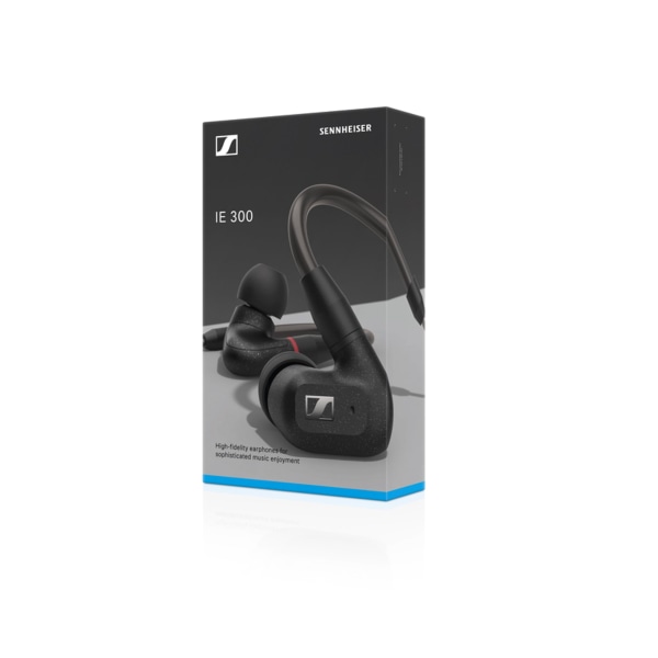 Sennheiser Consumer Audio IE 300 in-ear Audiophile kuulokkeet - Ääneneristys XWB-muuntimilla tasapainoiseen äänentoistoon, irrotettava kaapeli Flexillä Svart