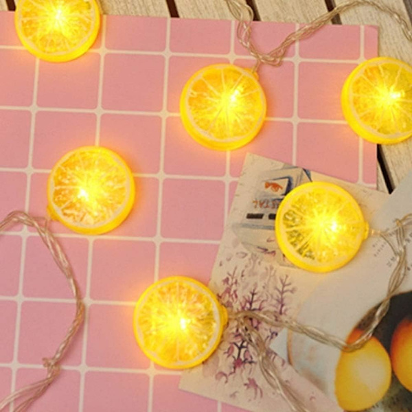 LED-sitruunanauhavalot 3 metrin 20 LED-valolla Koriste