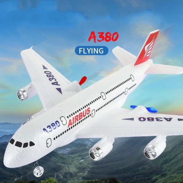 Airbus A380 Boeing 747 RC lentokoneen kauko-ohjainlelu 2.4G kiinteäsiipinen lentokonegyro Med 3 batterier