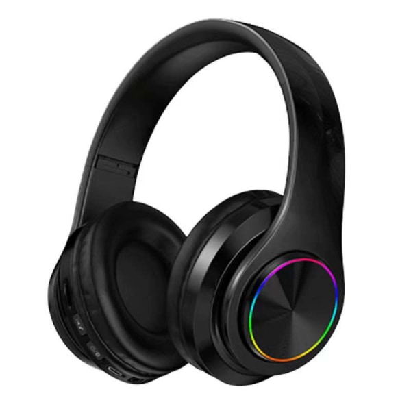 B39 Bluetooth -kuulokkeet UV-taitettava urheilupäähän kiinnitettävä langaton kuulokemikrofoni, valaiseva stereokuuloke Red Black