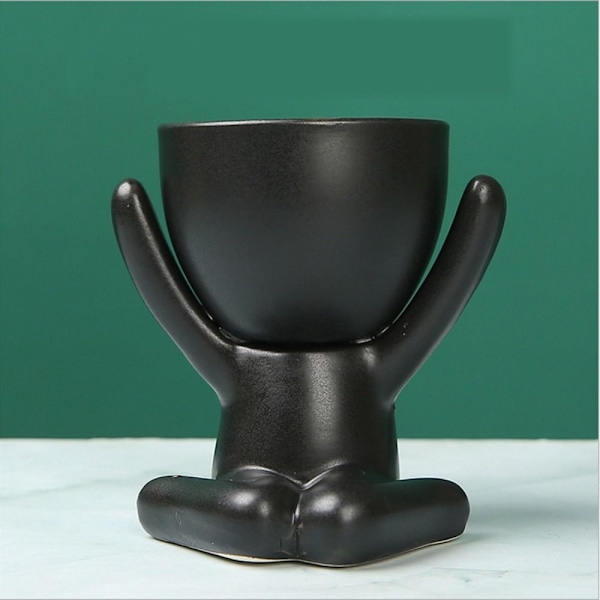 Sukkulent potte plantepotter SORT 1 1 sort black 1-1