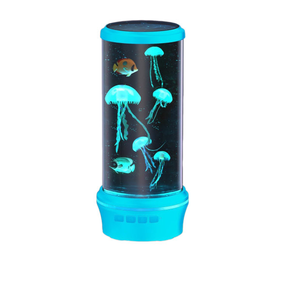 Manetlampa Aquarium - Lavalampa 17 färger Lampa med rörliga maneter för hemmakontor Barnpresent blå