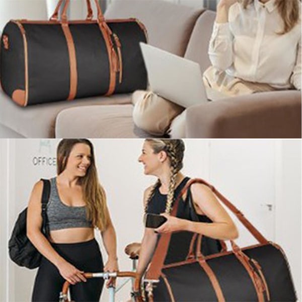 Vikbar resväska, hängande kläder resväska med stor kapacitet, hopfällbar duffelväska för resor pink