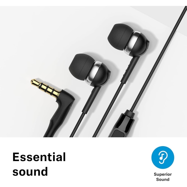 Sennheiser Consumer Audio CX 80S in-ear hörlurar med in-line smart fjärrkontroll med en knapp