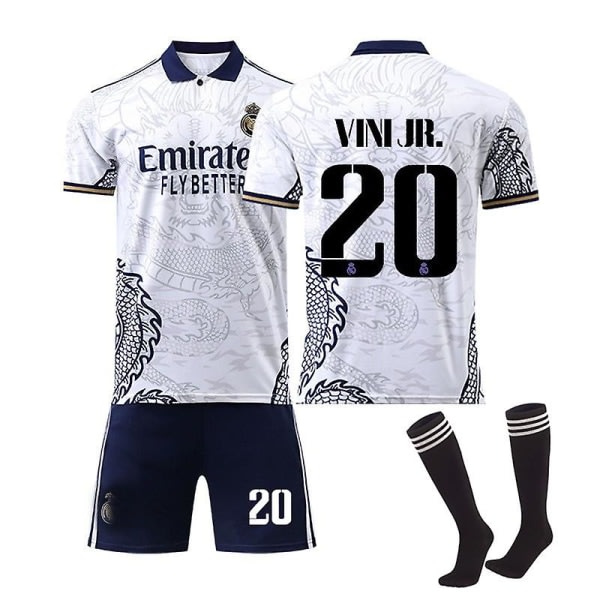 Ægte adrid trøje No.20 Vini Jr Football Kit Dragon Edition M M