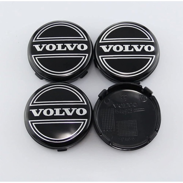 4kpl auton napakorkit, vedenpitävä pölytiivis ruosteenestoauto logo pyörän cover, Volvo S60 S90 XC40 XC60 V90 S40 S80L, 65mm A