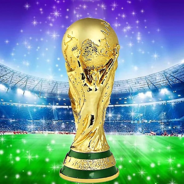 VM fotboll trofé harts kopia trofé modell fotboll fan souvenir present (ihålig stil) 13cm