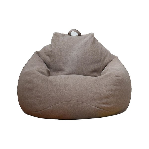 Extra Stor Bean Bag Stolar Soffa Cover Lazy Lounger För Vuxna Barn Inomhus Brun 90 * 110cm