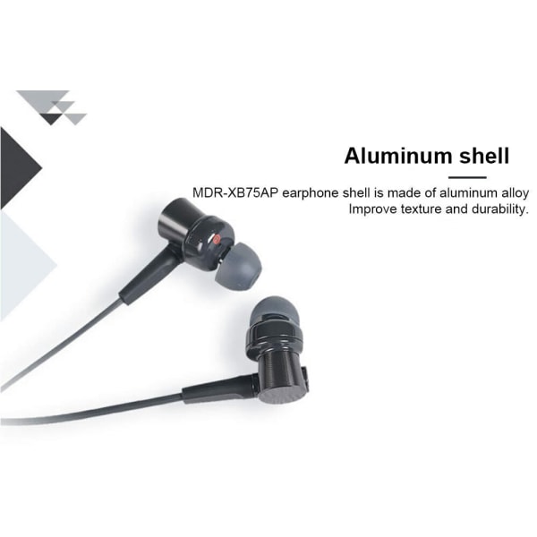 SONY MDR-XB75AP Bass Booster In-Ear-hodetelefoner med In-Line Mic Black
