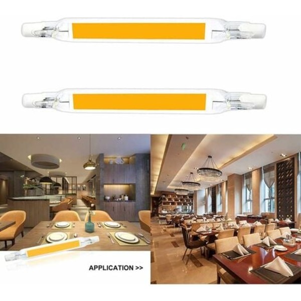 R7S LED-lampor, 78 mm 230 V Ej Dimbar COB LED-halogen