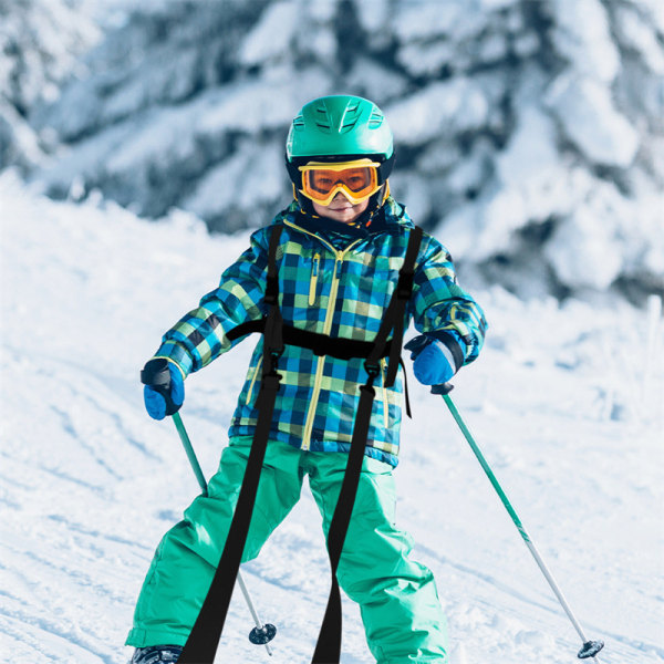 Utomhus Skidträning Bröst Barns Ski Safety Dragrep Ski Drop Training Bälte blac