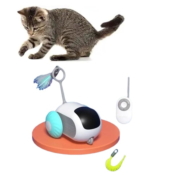 Cat Car Interactive Toy med fjärrkontroll, Gravity Automatic Moving, Self Interactive Intelligent Chasing Sensing Toy Orange