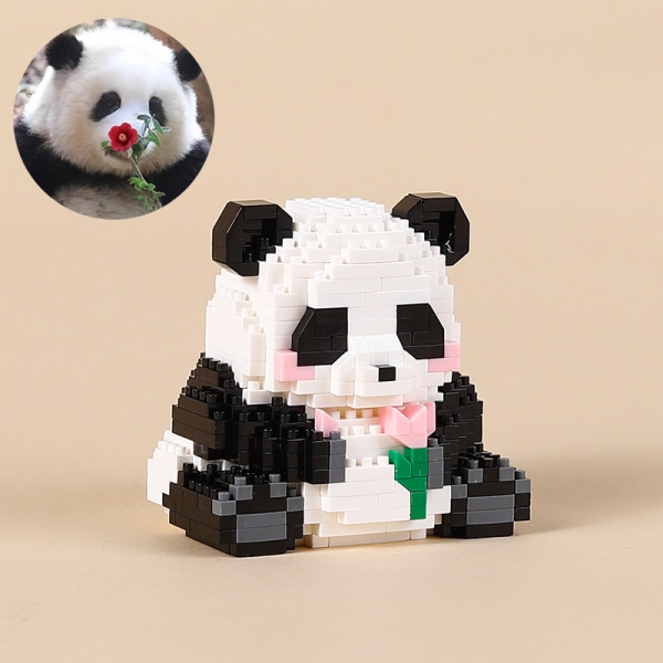 Julklapp Panda byggstenar Mini panda byggklossar Djur byggstenar Söta panda tegelstenar - Byggleksak för barn från 9 år och uppåt Ge dig Huahua 449PCS