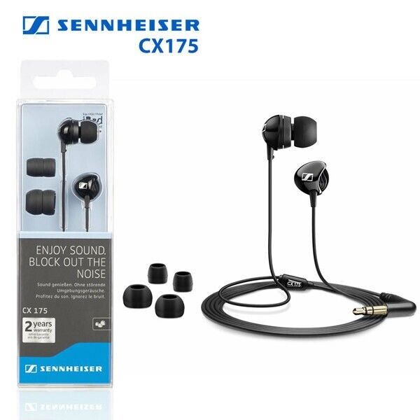 Original Sennheiser CX175 in-ear hörlurar (svart) Hi-Fi dynamisk högtalare