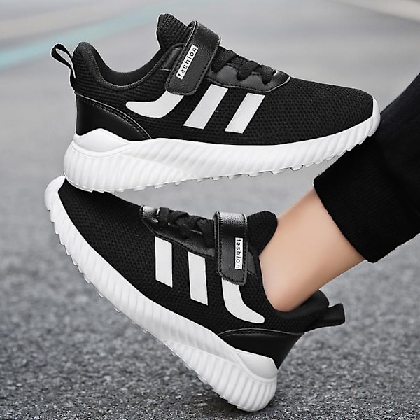 Sneakers til børn Skridsikre åndbare sportsløbesko H623 Sort Black 38