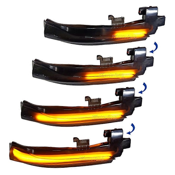 2X Til Volvo S60 CC S60 II S80 II V40 CC 40 II V60 V60 CC V70 LED Sekventiel Dynamisk sidespejl blinklys Blinklyslampe