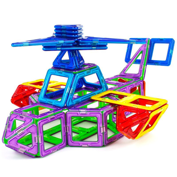 Klassiskt 46 st Magnetiskt och magnetiskt byggspel STEM pedagogisk leksak från 3 år 38PCS magnetisk plåt