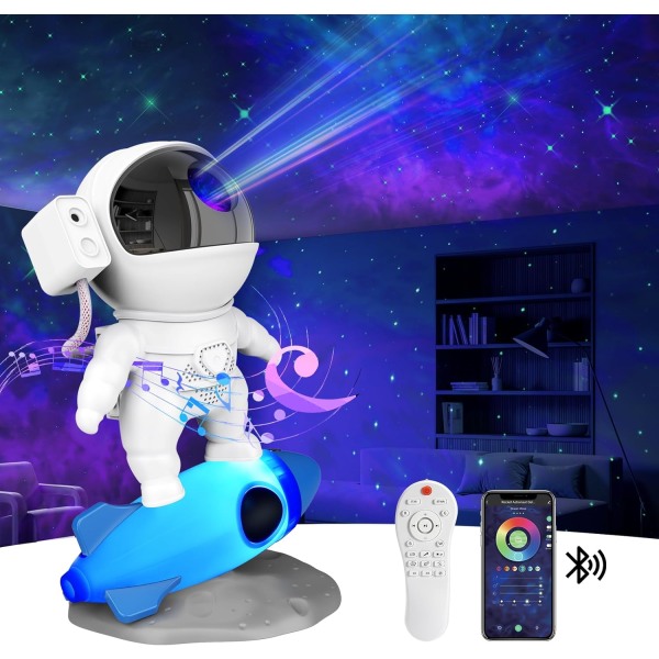 Astronaut Ceiling Star-projektor, Smart Astronaut Star-projektor, Galaxy-projektor med fjärrkontroll, Bluetooth S 1 set