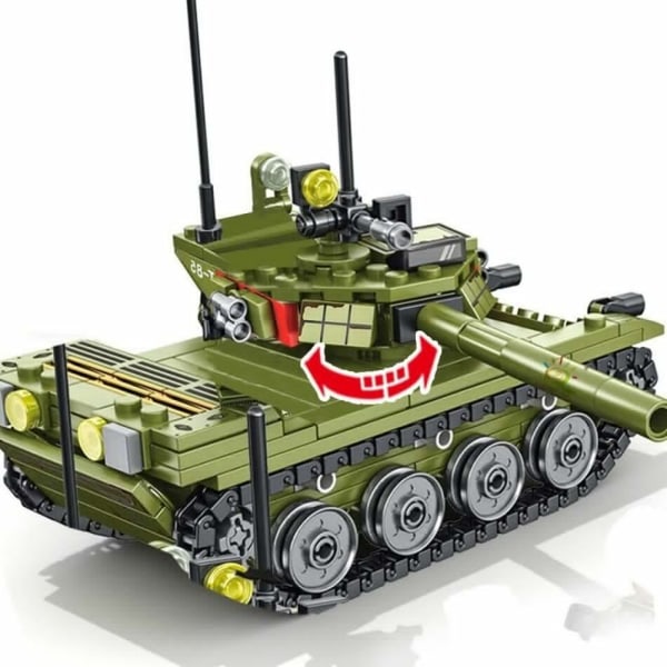 Military 85 Main Battle Tank byggeklodser WW2 uddannelseslegetøj med to dukker 1 set