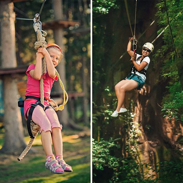 Dobbel remskive tandemremskive for zipline