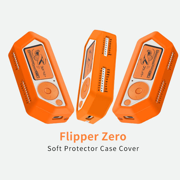 2024 nya Flipper Zero skyddsfodral elektroniskt delfiner silikon all-inclusive skyddsfodral orange färg