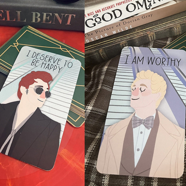 20st Lovely Figur Good Omens Affirmation Deck Paper Prophecy Cards Party 1 ST