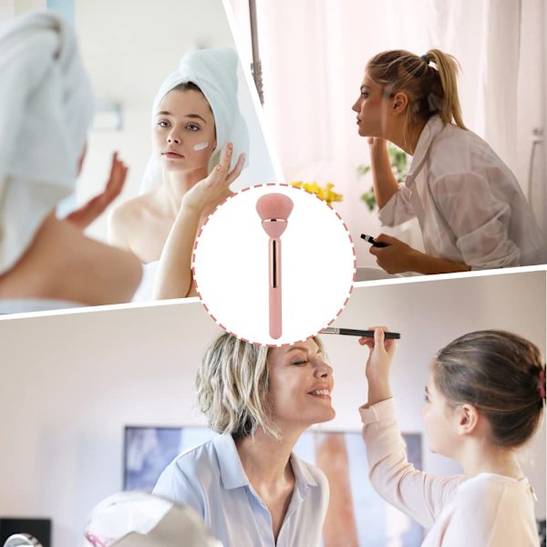 Puuterisivellin Ammattimainen meikkisivellin Premium Flat Top -meikkivoidesivellin puuterille poskipunalle nestemäiselle