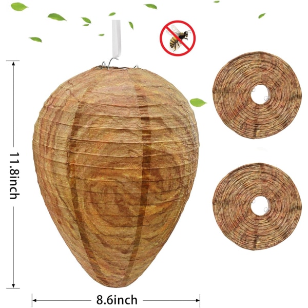 Getingboet Avskräckande geting för att hänga utomhus, hem och trädgård Yellow 2pcs