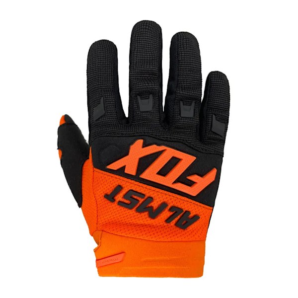 Almst Fox Mountainbikehansker for barn i alderen 6-12 Full Finger Sikkerhetsbeskyttelse Motocross Racing Hansker Barn Moto Guantes Orange Black Orange Black XS