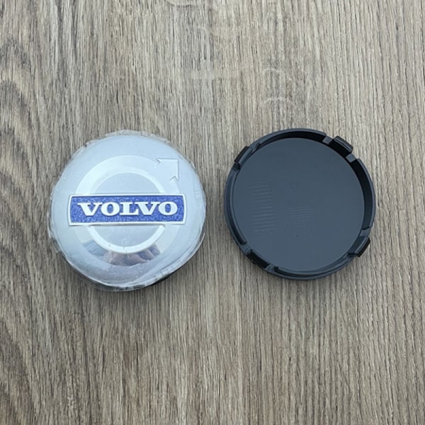 4st navkapslar för bil, vattentät dammsäker rostfri autologotyp cover, för Volvo S60 S90 XC40 XC60 V90 S40 S80L, 65mm B