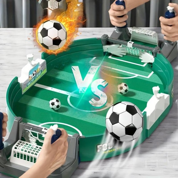 Superkokoinen pöytäjalkapallopöytä, pöytäjalkapallopeli, lasten kahden hengen taistelu, jalkapallokentän interaktiivinen lelu 10 balls 21 * 24cm