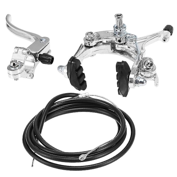 Bromsset för Fixie/Landsvägscykel, Fram/Bak, Sidomonterad, Silver silver Front brake set