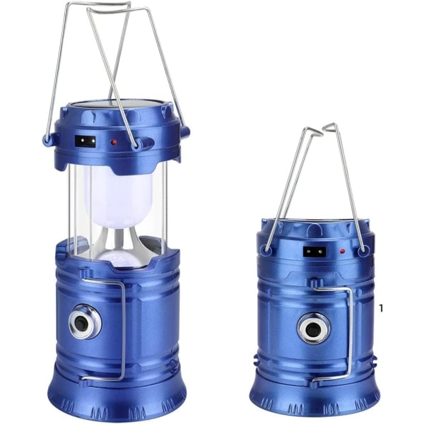 Solcellelampe Campinglampe Teltbelysning med USB-port Lykt