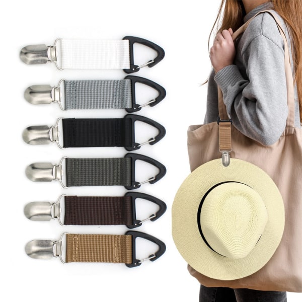 6 st Resehattklämma Elastisk hatthållare för handväska Hands-Free Väska Tillbehör för resväskor Ryggsäckar Handväskor Bagage Outdoor Resetillbehör 6pcs