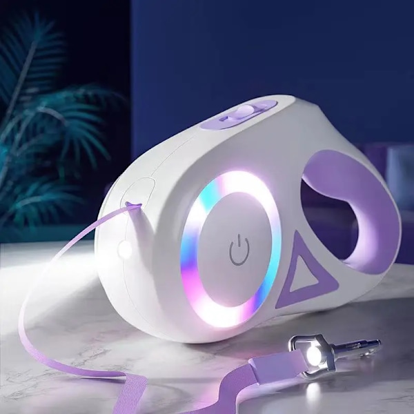 Streamer LED Lys Hundesnor Automatisk Udtrækkelig Nylon Snor Fører Premium Holdbar Kæledyrs Gå Snor Træktov Kæledyrsprodukter