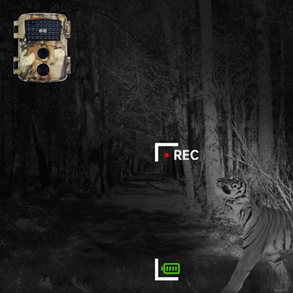 Elektroniikkalaitteet Riistakamera & Metsästysjälkikamera Yönäöllä, 12 megapikselin valokuva 1080P HD MP4 -video, Eläinten jäljittämiseen ja kodin turvallisuuteen Valokuva ja video 26