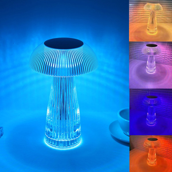 Romantisk esittelee Kristall Rose Lamp Ambience Lamp Crystal Akryl Bordslampa Creative Touch Nattlampa