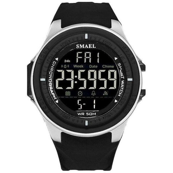 Miesten elektroninen digitaalinen LED- watch (musta)