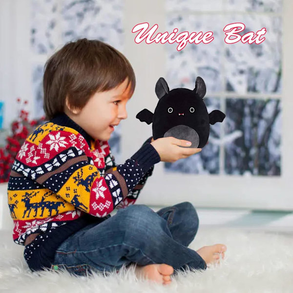 Lepakkolelu 12 tuuman squishmallows suuret eläimet pehmolelu, pehmolelu, (musta, 30 cm)