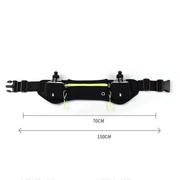 Running Belt with Bottles - Optimal Hydration for Active Black Black Black Svart