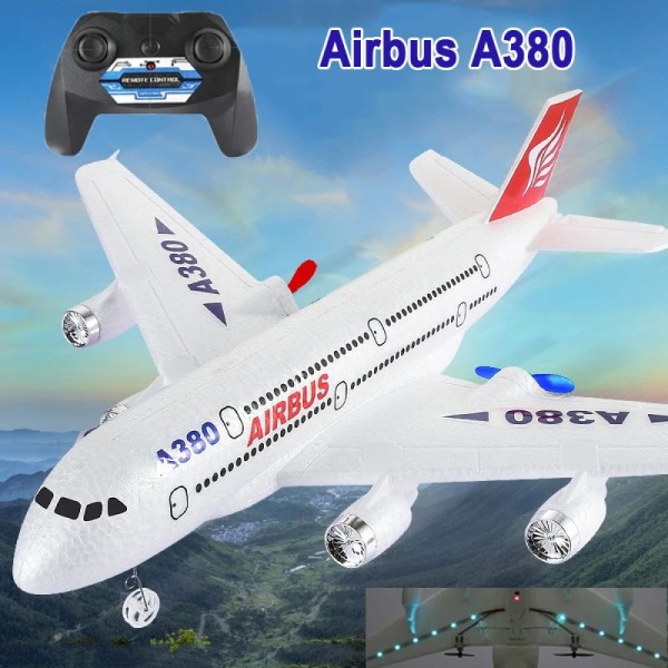 Airbus A380 RC-fly 2.4G Boeing 747 fjernkontrollfly med fast vinger, utendørs RC-flymodellleketøy for gutter 1 set