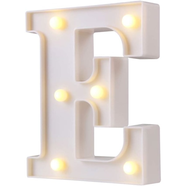 Lysande bokstäver, mycket lämpliga för lysande bröllop och födelsedagsfester heminredningslampor (vit, E) Big Letter